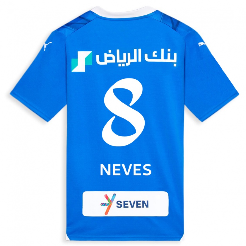 Kandiny Enfant Maillot Rúben Neves #8 Bleu Tenues Domicile 2023/24 T-Shirt