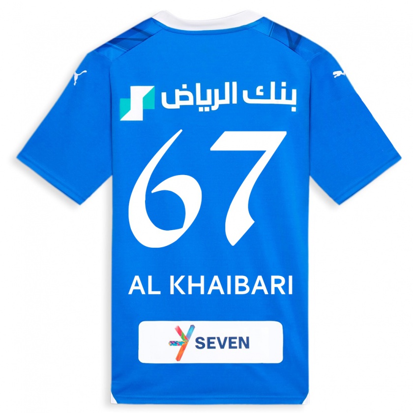 Kandiny Enfant Maillot Mohammed Al-Khaibari #67 Bleu Tenues Domicile 2023/24 T-Shirt