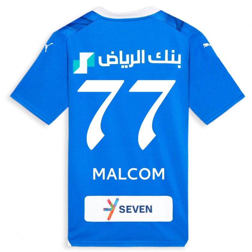 Kandiny Enfant Maillot Malcom #77 Bleu Tenues Domicile 2023/24 T-Shirt