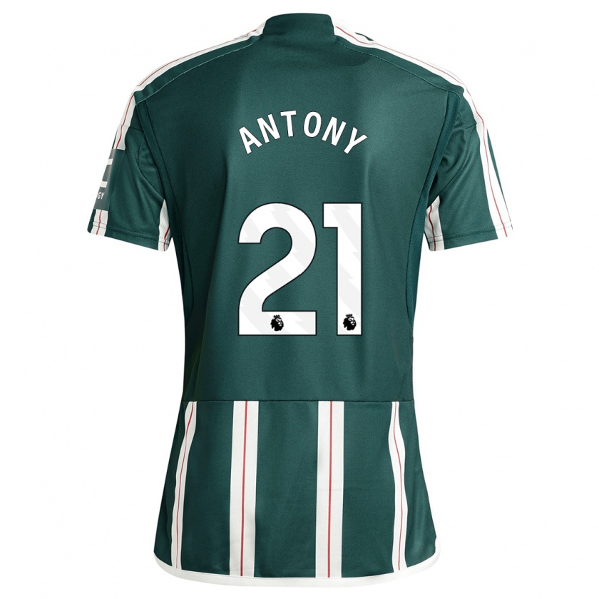 Kandiny Enfant Maillot Antony #21 Vert Foncé Tenues Extérieur 2023/24 T-Shirt