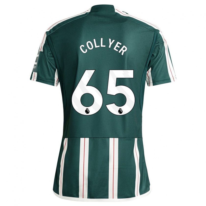 Kandiny Enfant Maillot Toby Collyer #65 Vert Foncé Tenues Extérieur 2023/24 T-Shirt
