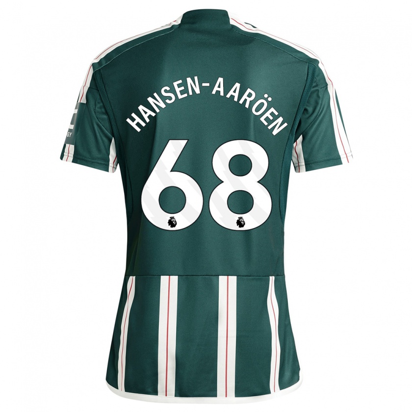 Kandiny Enfant Maillot Isak Hansen-Aaröen #68 Vert Foncé Tenues Extérieur 2023/24 T-Shirt