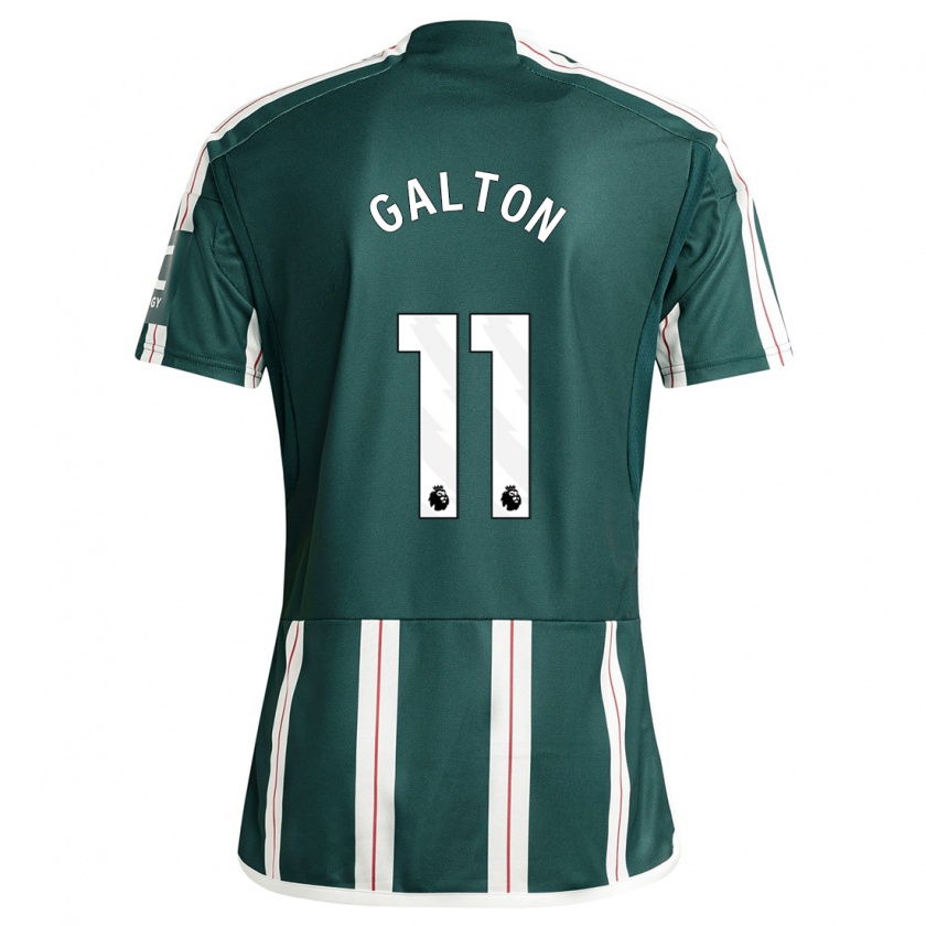 Kandiny Enfant Maillot Leah Galton #11 Vert Foncé Tenues Extérieur 2023/24 T-Shirt