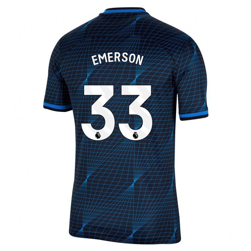 Kandiny Enfant Maillot Emerson #33 Bleu Foncé Tenues Extérieur 2023/24 T-Shirt