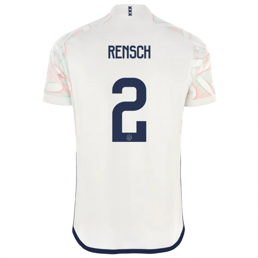 Kandiny Enfant Maillot Devyne Rensch #2 Blanc Tenues Extérieur 2023/24 T-Shirt
