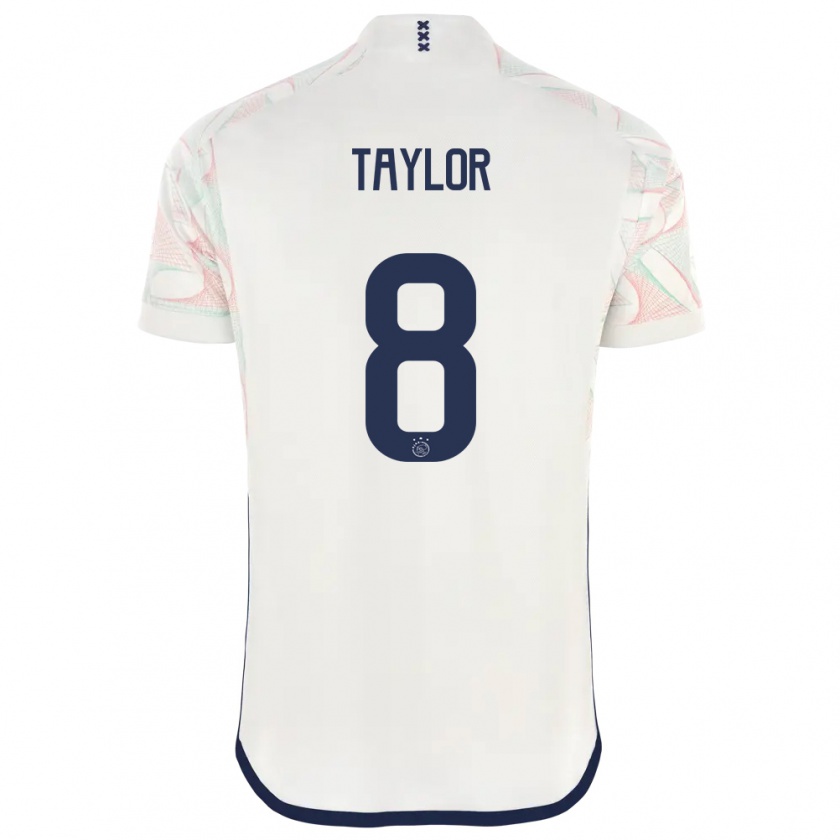 Kandiny Enfant Maillot Kenneth Taylor #8 Blanc Tenues Extérieur 2023/24 T-Shirt