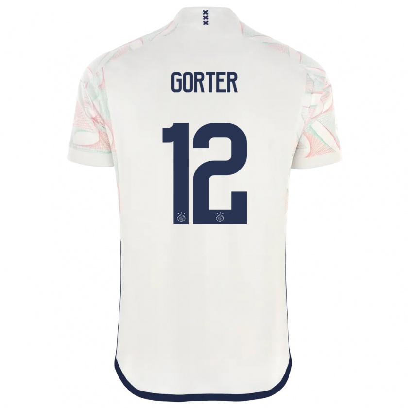 Kandiny Enfant Maillot Jay Gorter #12 Blanc Tenues Extérieur 2023/24 T-Shirt