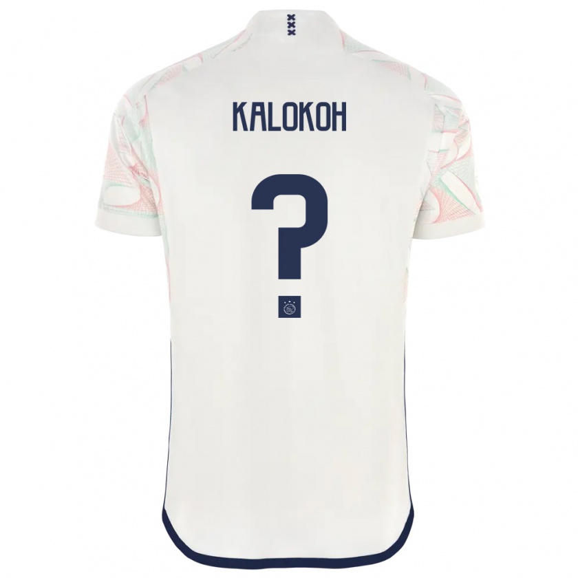 Kandiny Enfant Maillot David Kalokoh #0 Blanc Tenues Extérieur 2023/24 T-Shirt