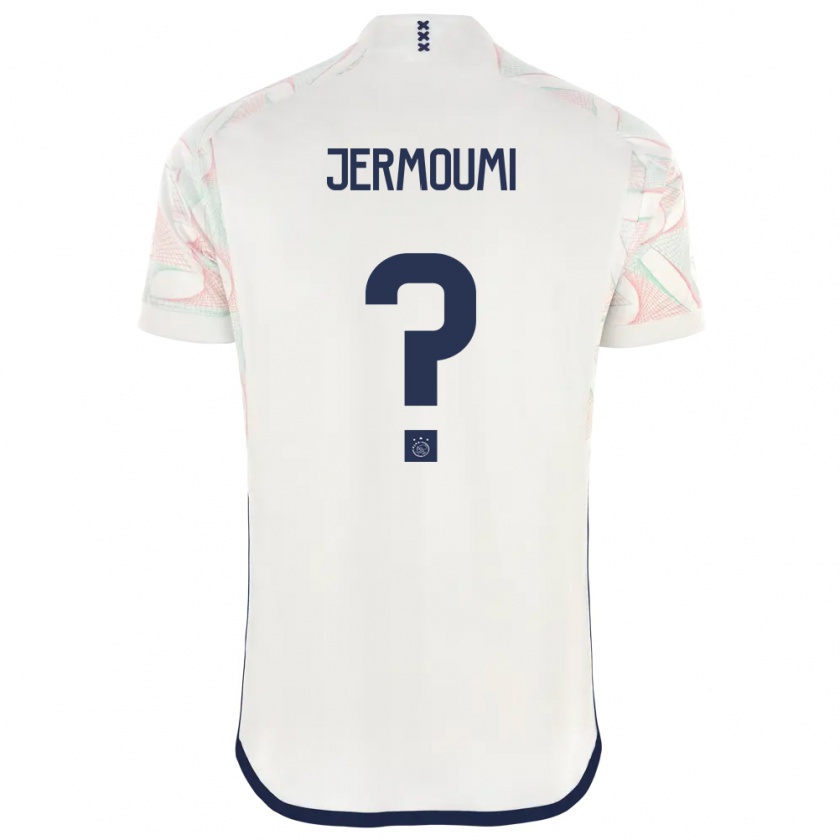 Kandiny Enfant Maillot Diyae Jermoumi #0 Blanc Tenues Extérieur 2023/24 T-Shirt