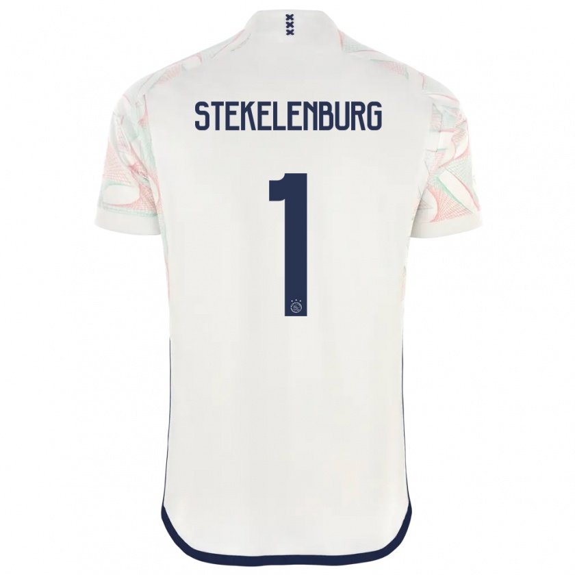 Kandiny Enfant Maillot Maarten Stekelenburg #1 Blanc Tenues Extérieur 2023/24 T-Shirt