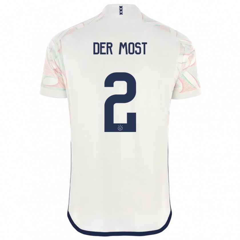 Kandiny Enfant Maillot Liza Van Der Most #2 Blanc Tenues Extérieur 2023/24 T-Shirt