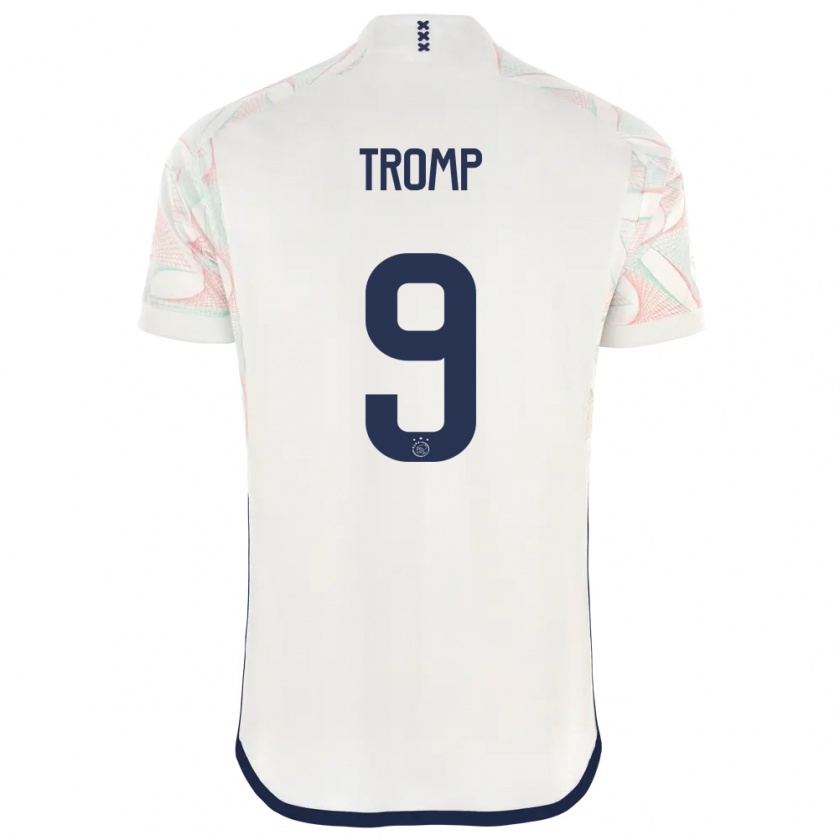 Kandiny Enfant Maillot Nikita Tromp #9 Blanc Tenues Extérieur 2023/24 T-Shirt