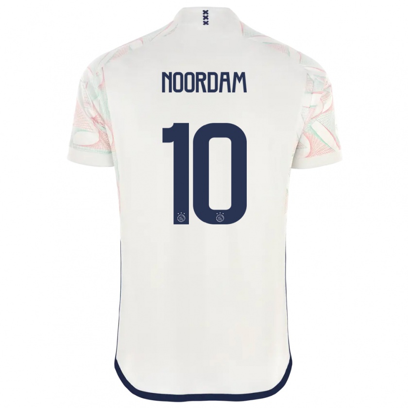 Kandiny Enfant Maillot Nadine Noordam #10 Blanc Tenues Extérieur 2023/24 T-Shirt