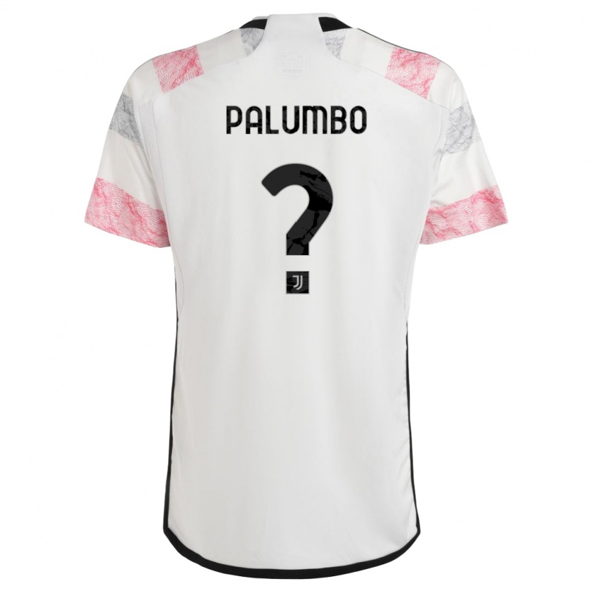 Kandiny Enfant Maillot Martin Palumbo #0 Blanc Rose Tenues Extérieur 2023/24 T-Shirt