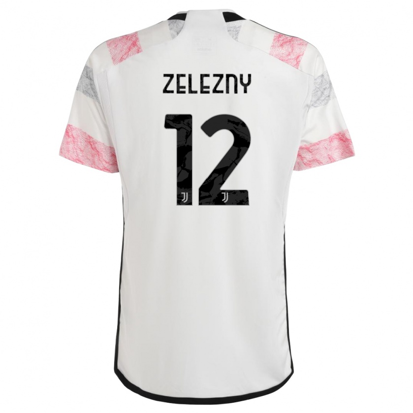 Kandiny Enfant Maillot Radoslaw Zelezny #12 Blanc Rose Tenues Extérieur 2023/24 T-Shirt