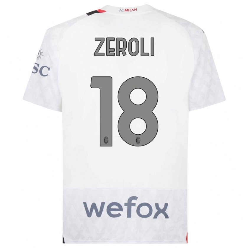 Kandiny Enfant Maillot Kevin Zeroli #18 Blanc Tenues Extérieur 2023/24 T-Shirt
