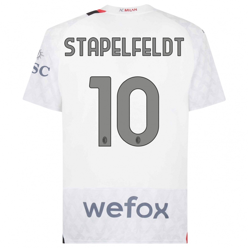 Kandiny Enfant Maillot Nina Stapelfeldt #10 Blanc Tenues Extérieur 2023/24 T-Shirt