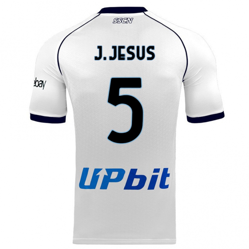 Kandiny Enfant Maillot Juan Jesus #5 Blanc Tenues Extérieur 2023/24 T-Shirt