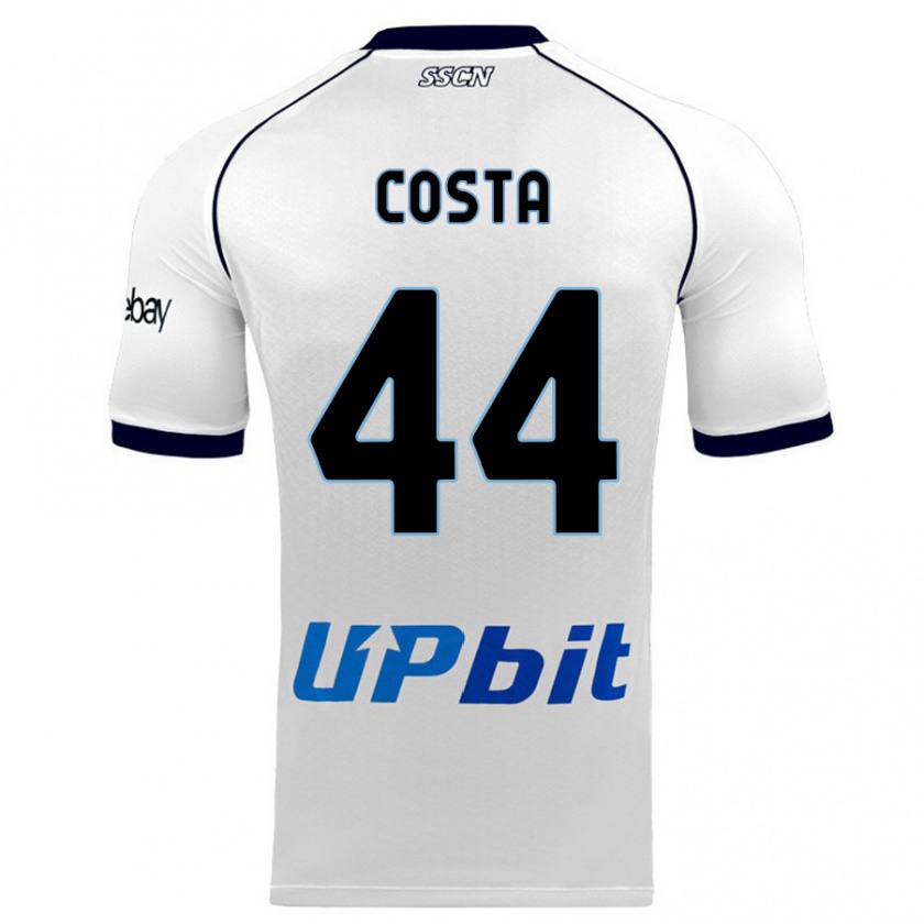 Kandiny Enfant Maillot Filippo Costa #44 Blanc Tenues Extérieur 2023/24 T-Shirt