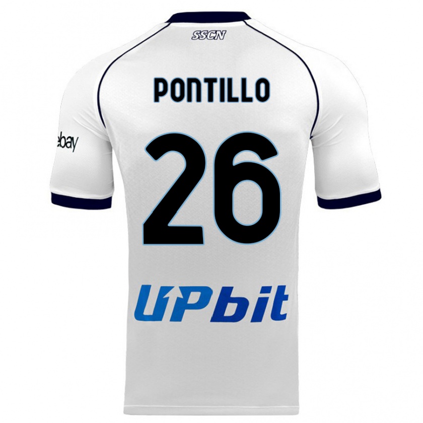 Kandiny Enfant Maillot Pasquale Pontillo #26 Blanc Tenues Extérieur 2023/24 T-Shirt