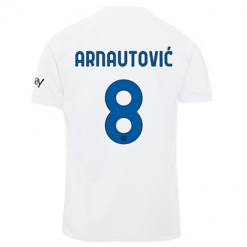 Kandiny Enfant Maillot Marko Arnautovic #8 Blanc Tenues Extérieur 2023/24 T-Shirt