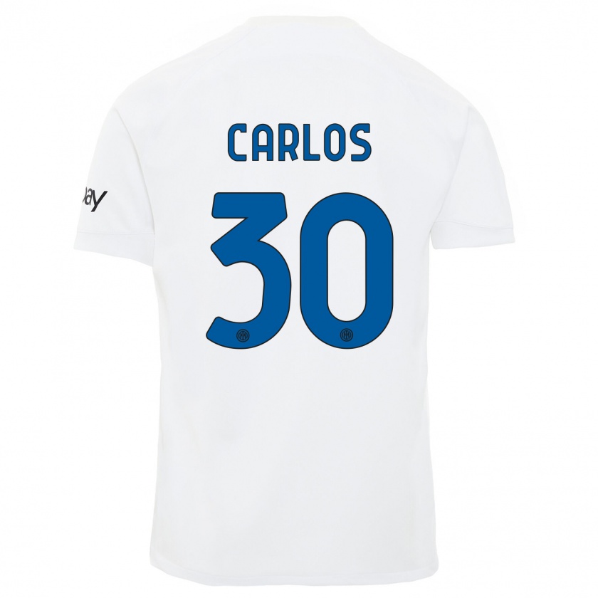 Kandiny Enfant Maillot Carlos Augusto #30 Blanc Tenues Extérieur 2023/24 T-Shirt