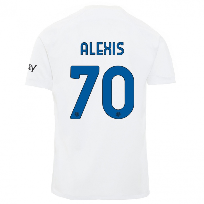 Kandiny Enfant Maillot Alexis Sánchez #70 Blanc Tenues Extérieur 2023/24 T-Shirt