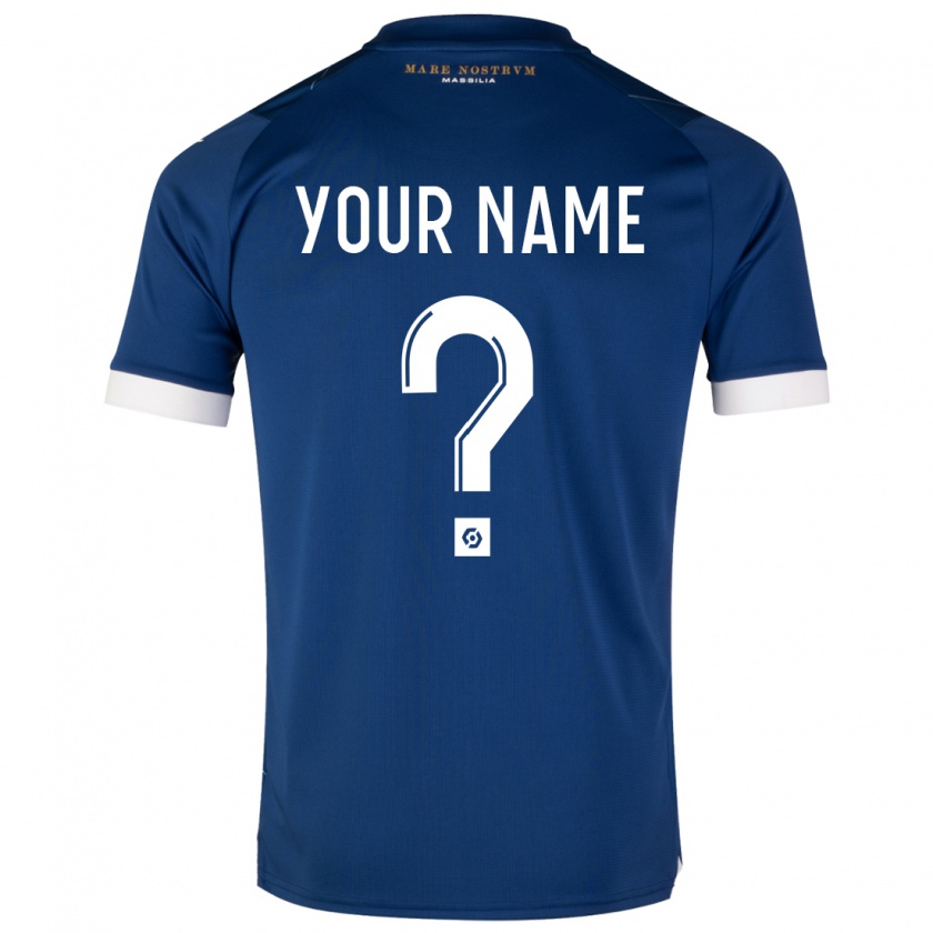 Kandiny Enfant Maillot Votre Nom #0 Bleu Foncé Tenues Extérieur 2023/24 T-Shirt