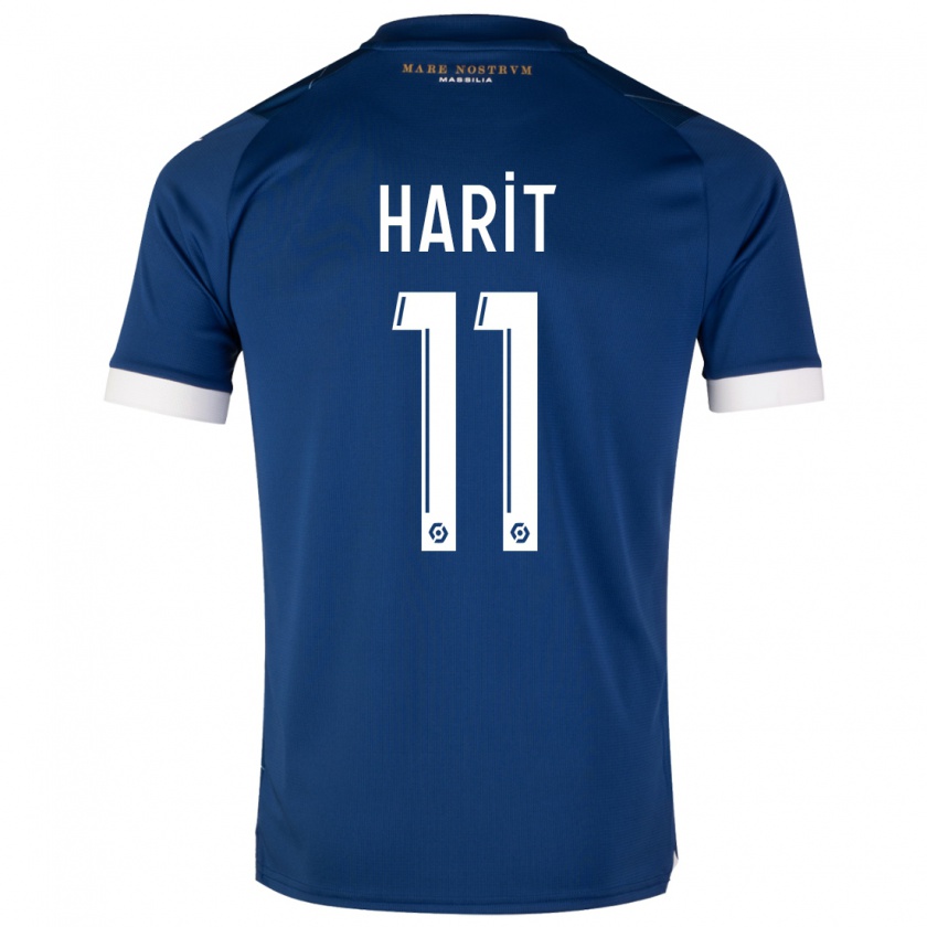 Kandiny Enfant Maillot Amine Harit #11 Bleu Foncé Tenues Extérieur 2023/24 T-Shirt
