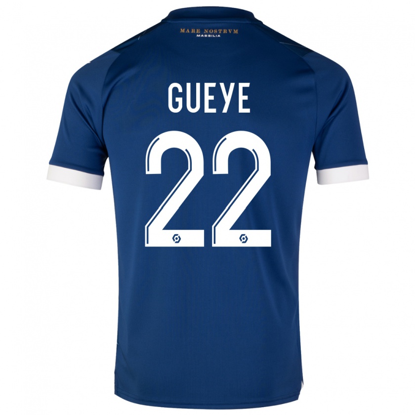 Kandiny Enfant Maillot Pape Gueye #22 Bleu Foncé Tenues Extérieur 2023/24 T-Shirt