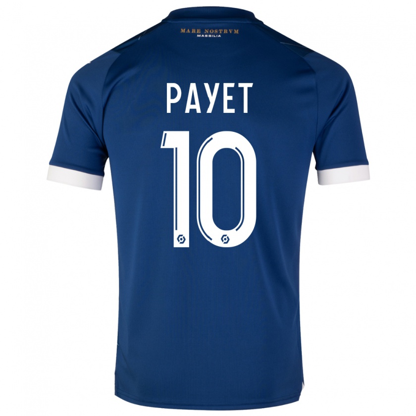 Kandiny Enfant Maillot Dimitri Payet #10 Bleu Foncé Tenues Extérieur 2023/24 T-Shirt
