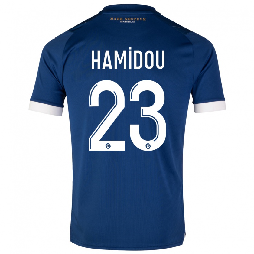 Kandiny Enfant Maillot Jamila Hamidou #23 Bleu Foncé Tenues Extérieur 2023/24 T-Shirt