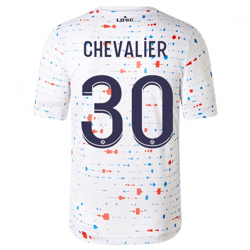Kandiny Enfant Maillot Lucas Chevalier #30 Blanc Tenues Extérieur 2023/24 T-Shirt