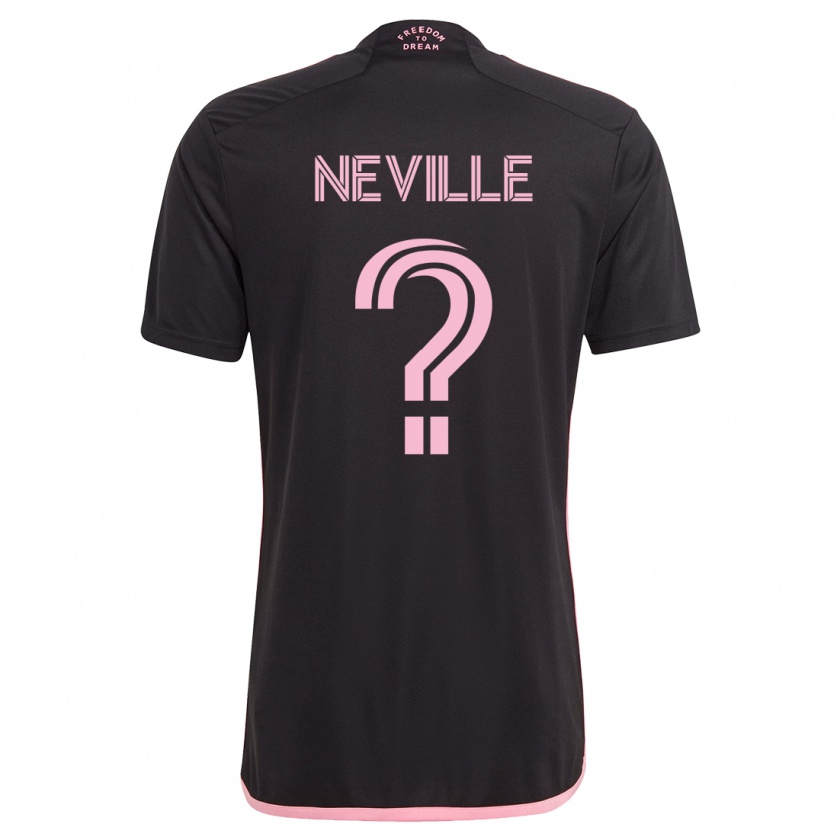 Kandiny Enfant Maillot Harvey Neville #0 Noir Tenues Extérieur 2023/24 T-Shirt