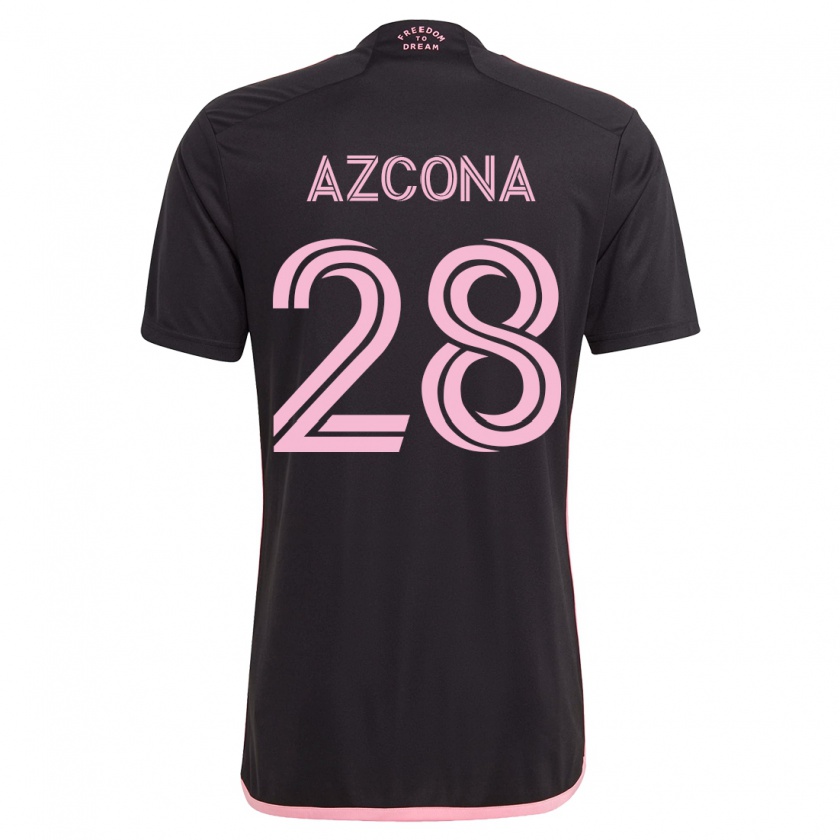 Kandiny Enfant Maillot Edison Azcona #28 Noir Tenues Extérieur 2023/24 T-Shirt