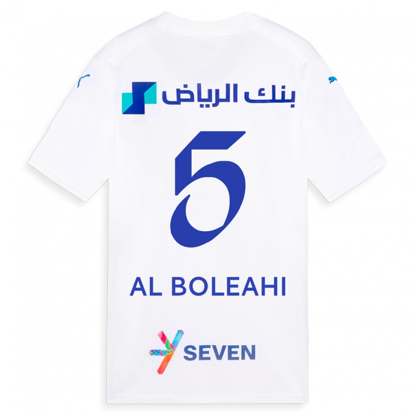 Kandiny Enfant Maillot Ali Al-Boleahi #5 Blanc Tenues Extérieur 2023/24 T-Shirt