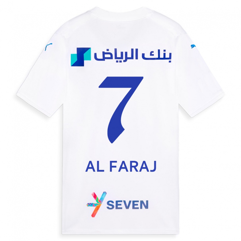 Kandiny Enfant Maillot Salman Al-Faraj #7 Blanc Tenues Extérieur 2023/24 T-Shirt