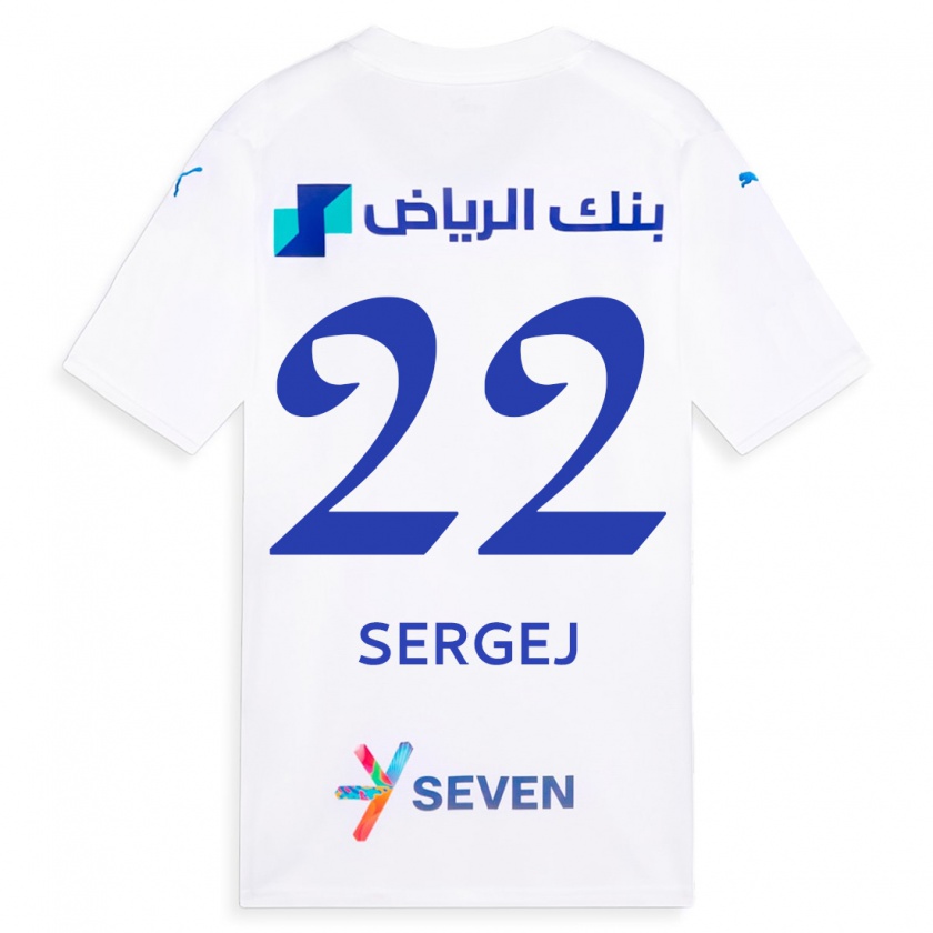 Kandiny Enfant Maillot Sergej Milinkovic-Savic #22 Blanc Tenues Extérieur 2023/24 T-Shirt