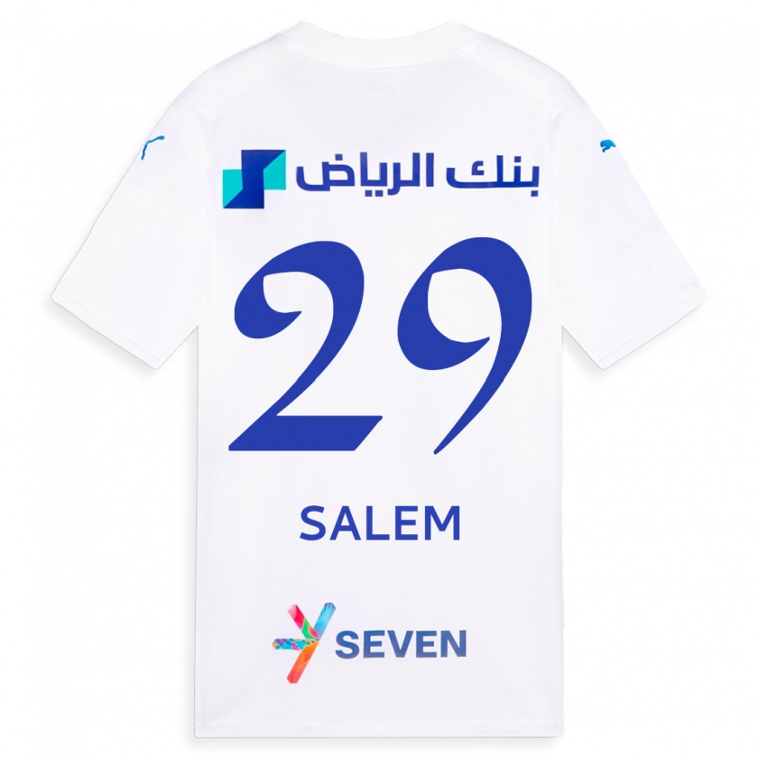 Kandiny Enfant Maillot Salem Al-Dawsari #29 Blanc Tenues Extérieur 2023/24 T-Shirt