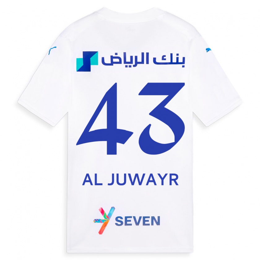 Kandiny Enfant Maillot Musab Al-Juwayr #43 Blanc Tenues Extérieur 2023/24 T-Shirt