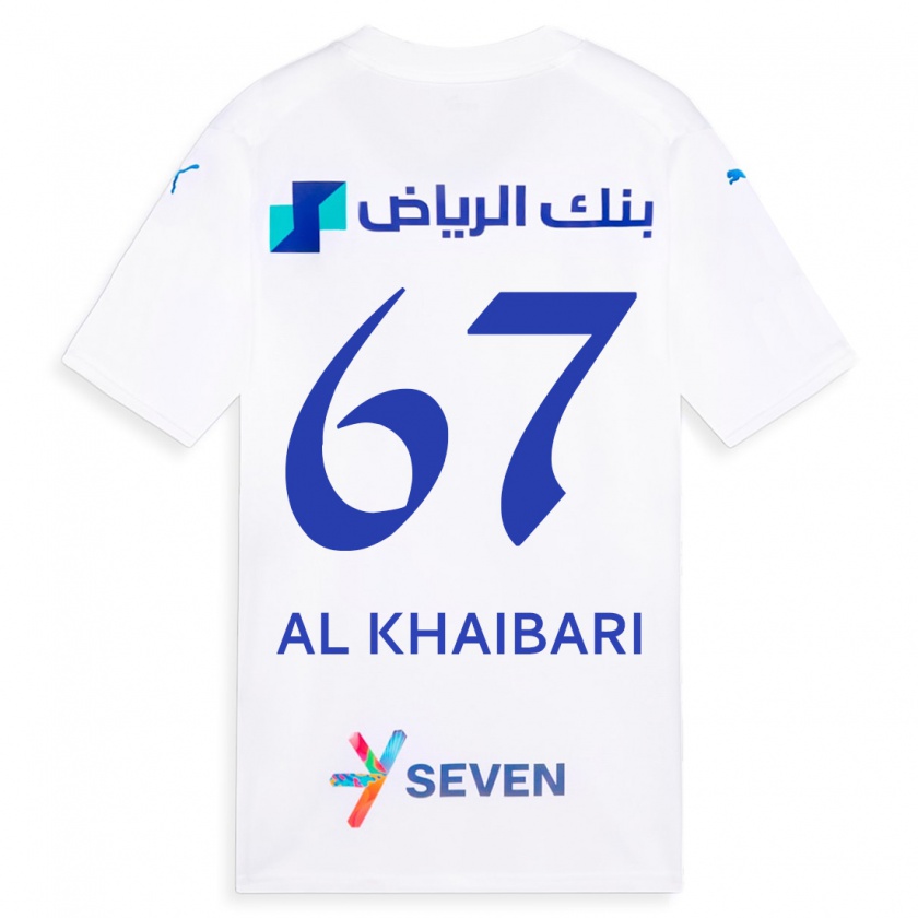Kandiny Enfant Maillot Mohammed Al-Khaibari #67 Blanc Tenues Extérieur 2023/24 T-Shirt