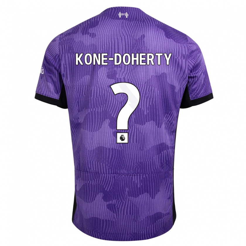 Kandiny Enfant Maillot Trent Kone-Doherty #0 Violet Troisieme 2023/24 T-Shirt