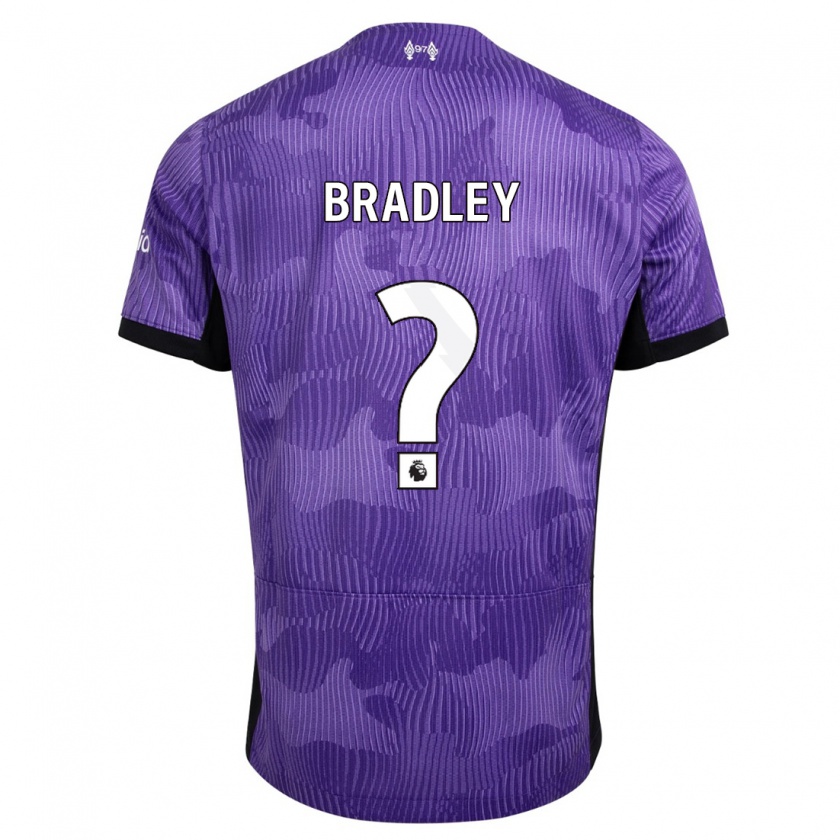 Kandiny Enfant Maillot Conor Bradley #0 Violet Troisieme 2023/24 T-Shirt