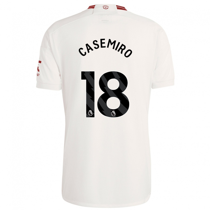 Kandiny Enfant Maillot Casemiro #18 Blanc Troisieme 2023/24 T-Shirt