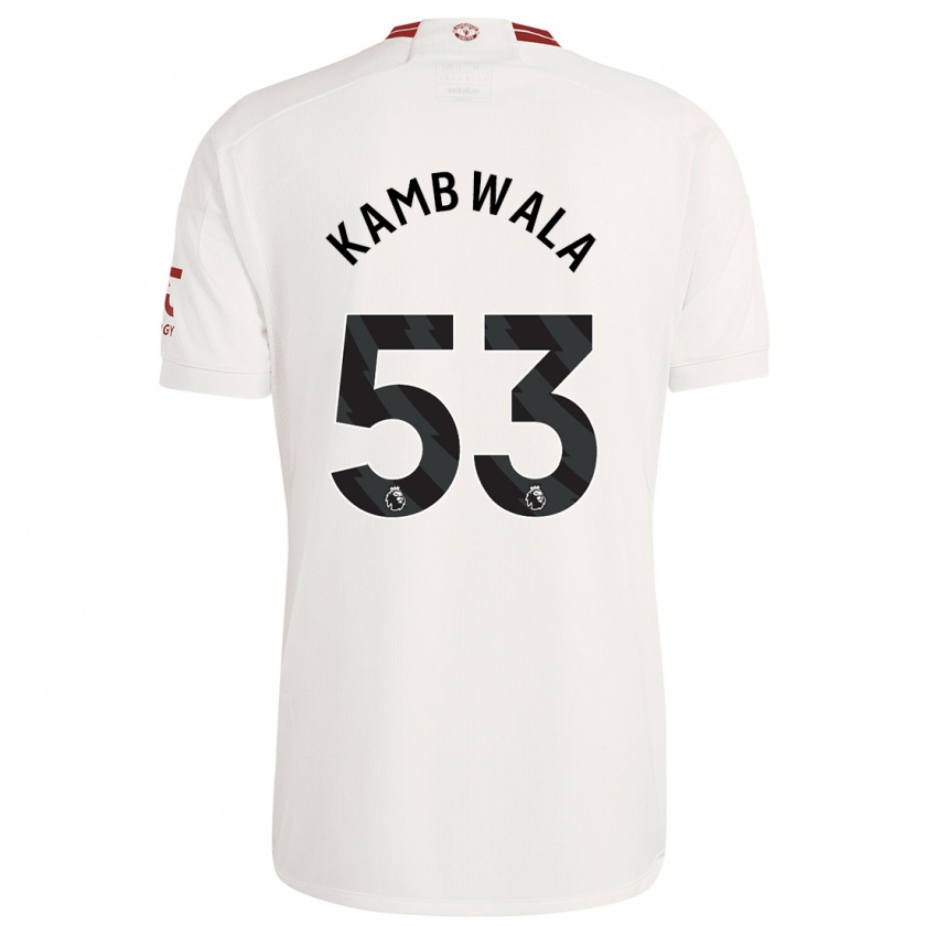 Kandiny Enfant Maillot Willy Kambwala #53 Blanc Troisieme 2023/24 T-Shirt
