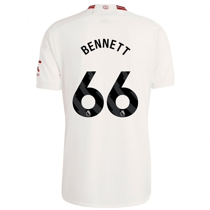 Kandiny Enfant Maillot Rhys Bennett #66 Blanc Troisieme 2023/24 T-Shirt