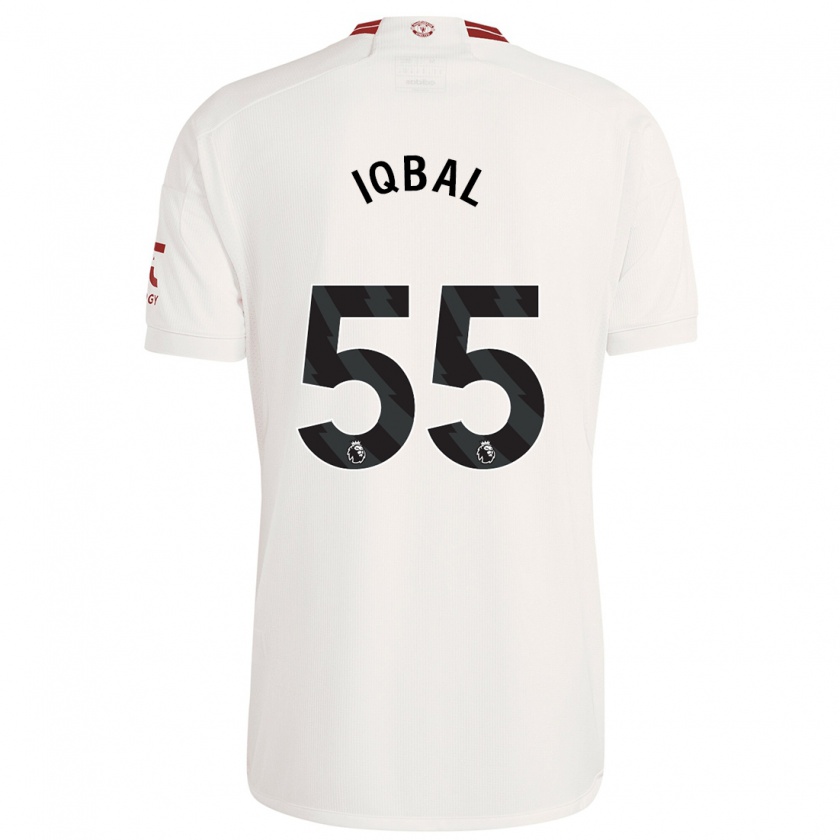 Kandiny Enfant Maillot Zidane Iqbal #55 Blanc Troisieme 2023/24 T-Shirt