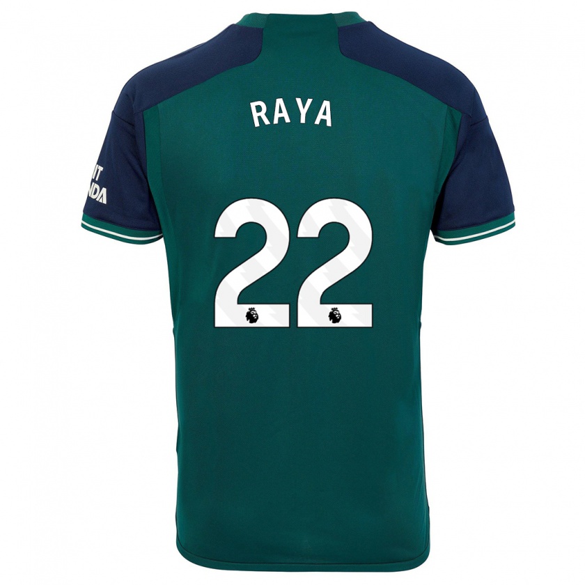 Kandiny Enfant Maillot David Raya #22 Vert Troisieme 2023/24 T-Shirt