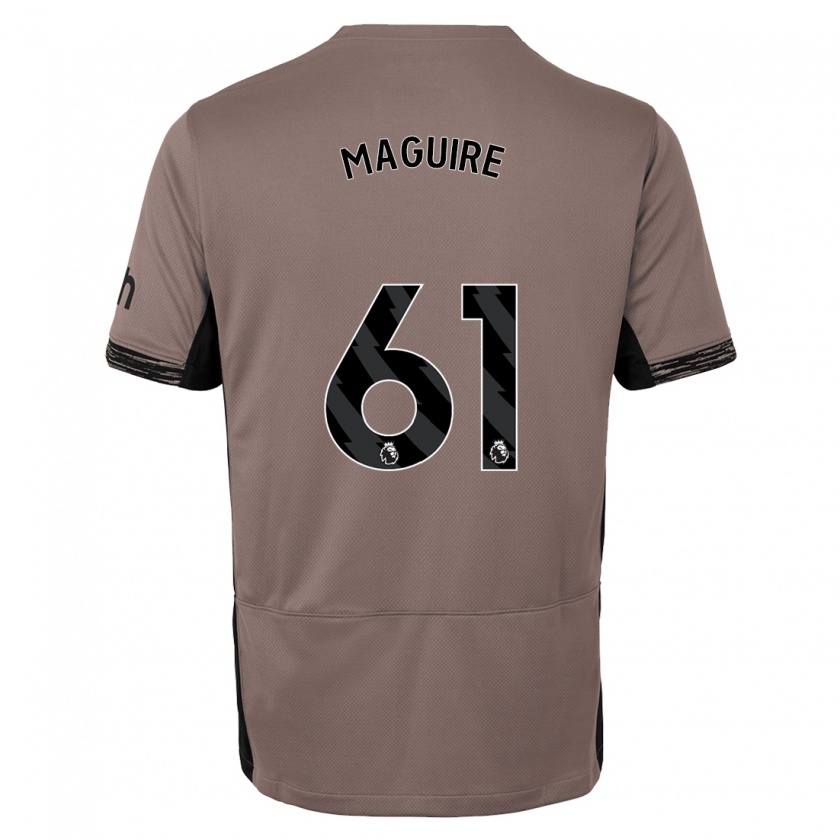 Kandiny Enfant Maillot Aaron Maguire #61 Beige Foncé Troisieme 2023/24 T-Shirt
