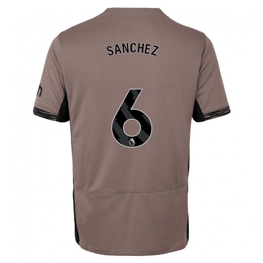 Kandiny Enfant Maillot Davinson Sanchez #6 Beige Foncé Troisieme 2023/24 T-Shirt